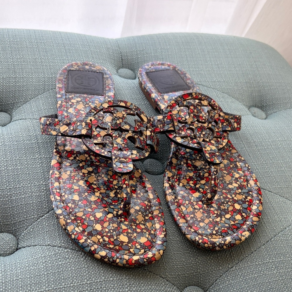 Tory Burch Floral Pattern Sandals - Picture 2 of 7